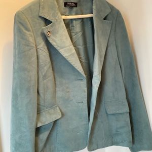 Tribal size 12 blazer turquoise blue